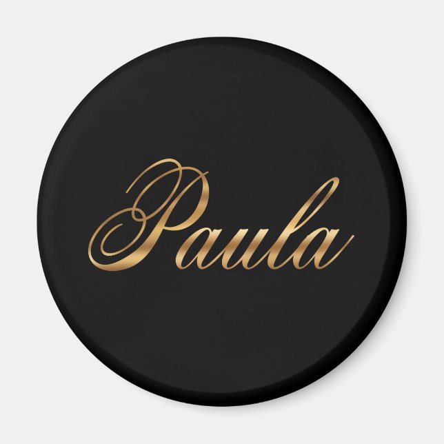 Paula gold Design Lettering Magnet (Front)