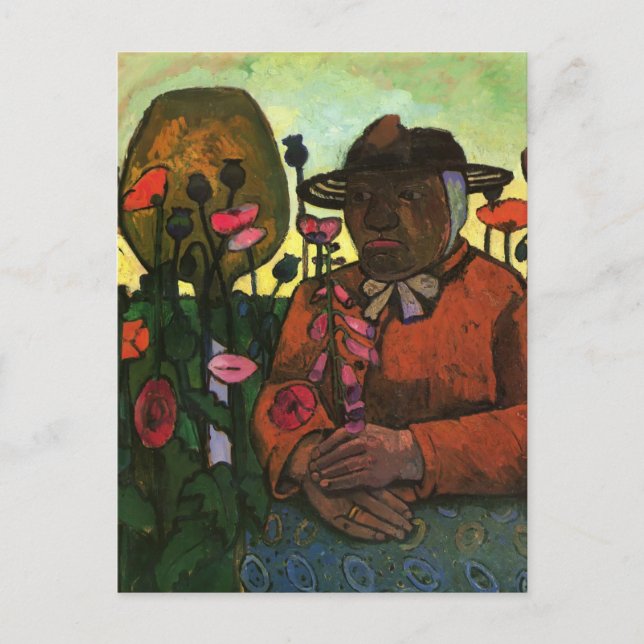 Paula Modersohn-Becker- Old Woman in the Garden Postcard (Front)