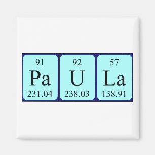 Paula periodic table name magnet