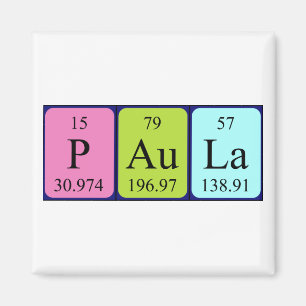 Paula periodic table name magnet