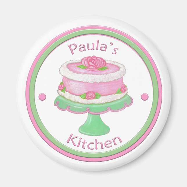 Paula's Kitchen Cake Stand Magnet (Front)