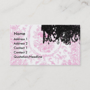 Paulette Paris Chandelier and Toile Business Cards
