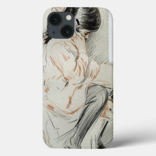 Paulette Reading Sitting on her Toy Dog iPhone 13 Case