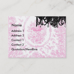PauletteParis Chandelier and Toile Business Cards