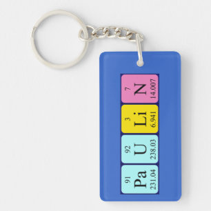 Paulin periodic table name keyring