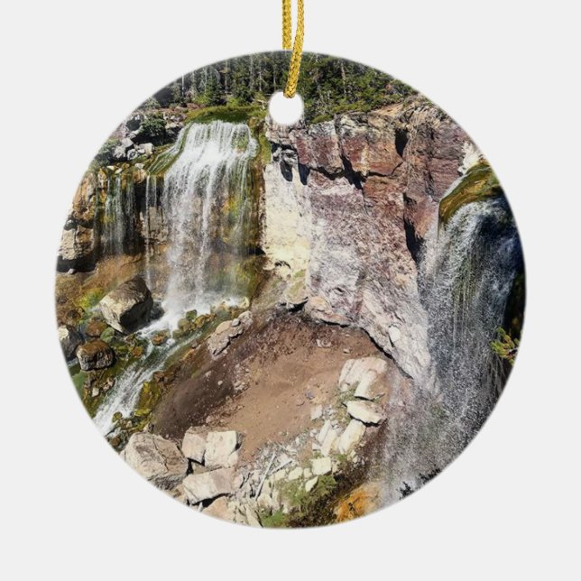 Paulina Creek Falls, OR Ceramic Ornament (Front)