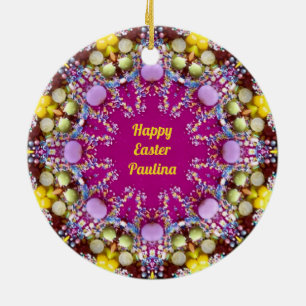 PAULINA ~ EASTER CANDY SWEETS ~ Kaleidoscope ~ Ceramic Ornament