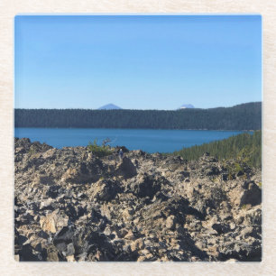 Paulina Lake, Oregon Glass Coaster