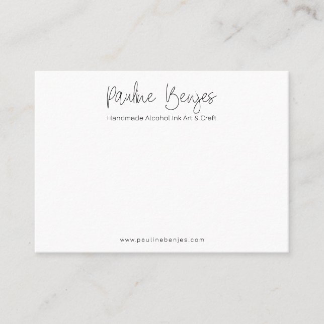Pauline Benjes Package WHITE Insert Card  (Front)