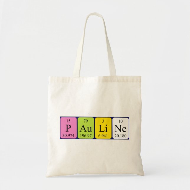 Pauline periodic table name tote bag (Front)