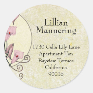Pauline's Moon & Lilies in Yellow - Address Labels