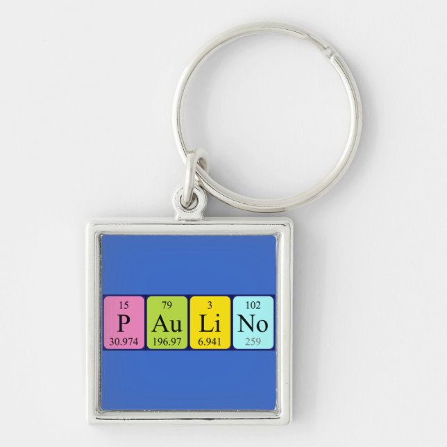 Paulino periodic table name keyring (Front)