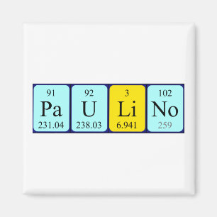 Paulino periodic table name magnet