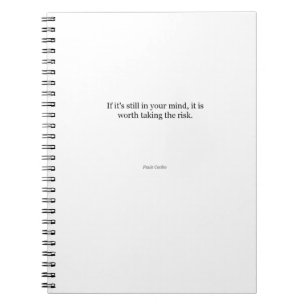 Paulo Coelho Quote Notebook