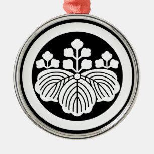 Paulownia with 5&3 blooms in circle metal tree decoration