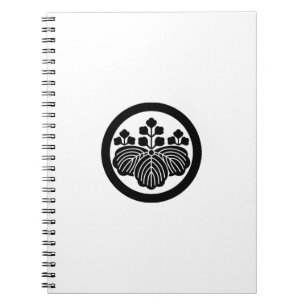 Paulownia with 5&3 blooms in circle notebook