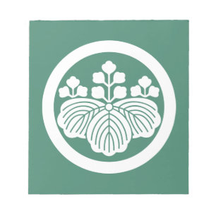 Paulownia with 5&3 blooms in circle notepad