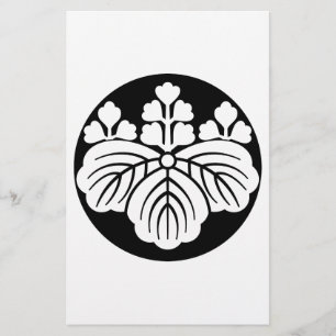 Paulownia with 5&3 blooms in rice cake stationery