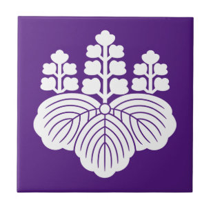 Paulownia with 5-7 blooms ceramic tile