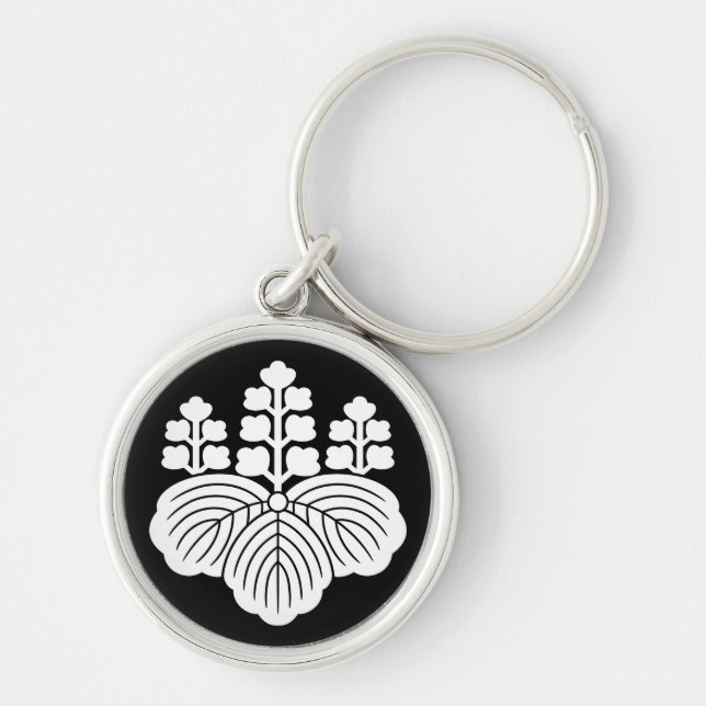 Paulownia with 5-7 blooms key ring (Front)