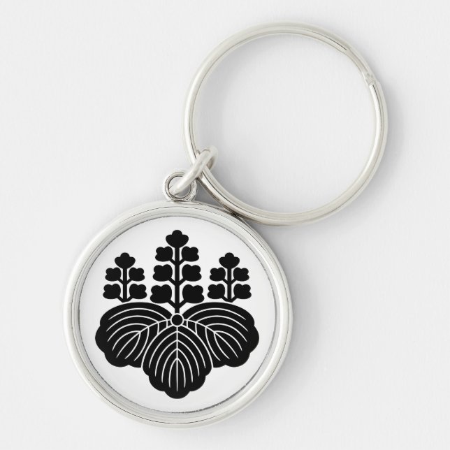 Paulownia with 5-7 blooms key ring (Front)