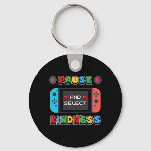 Pause And Select Kindness Gamer Anti Bullying Unit Key Ring
