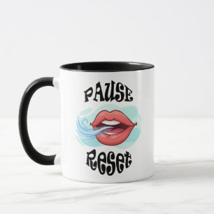 Pause, Breath, Reset Mindful Breathing Art Mug