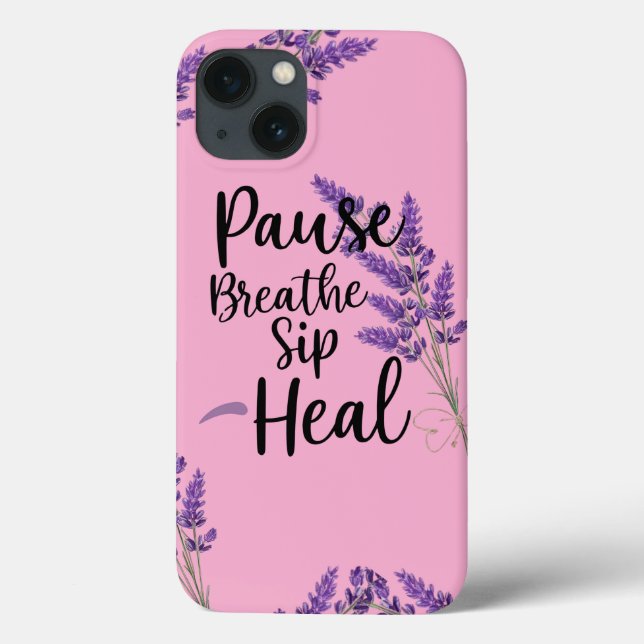 🌿 PAUSE. BREATHE. SIP. HEAL. Case-Mate iPhone CASE (Back)