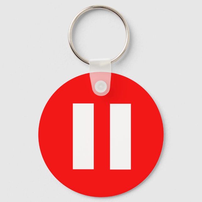 Pause Button Keychain (Front)