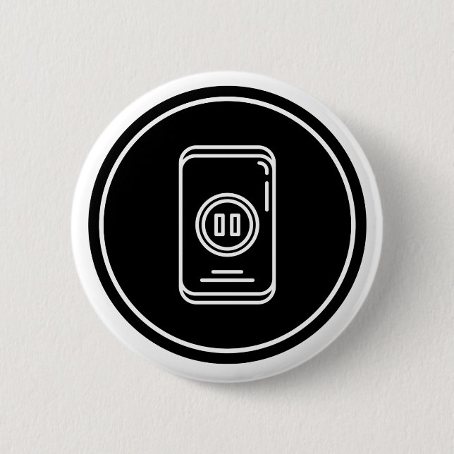 Pause Button & Pin: Tranquil (Front)
