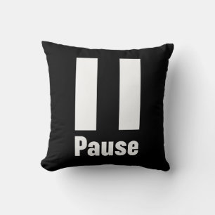 Pause Custom Background Colour Cushion