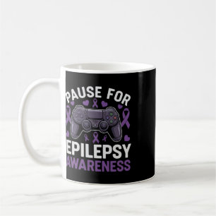 Pause For Epilepsy Awareness Gamer Advocacy Mental Coffee Mug