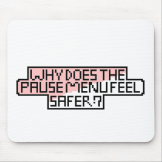 Pause Menu Comfort – Retro Pixel Font Mouse Pad