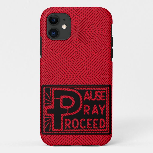 PAUSE PRAY PROCEED Case-Mate iPhone CASE (Back)