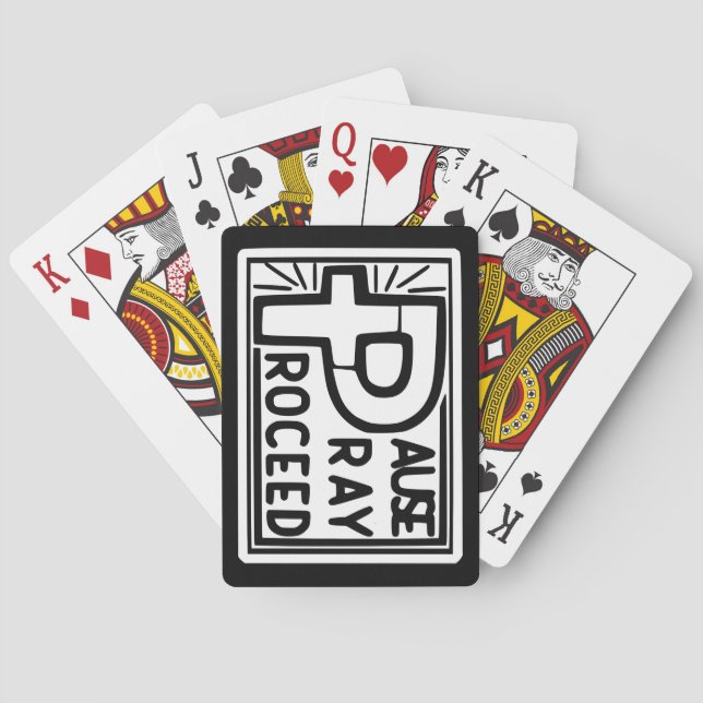 PAUSE PRAY PROCEED PLAYING CARDS (Back)