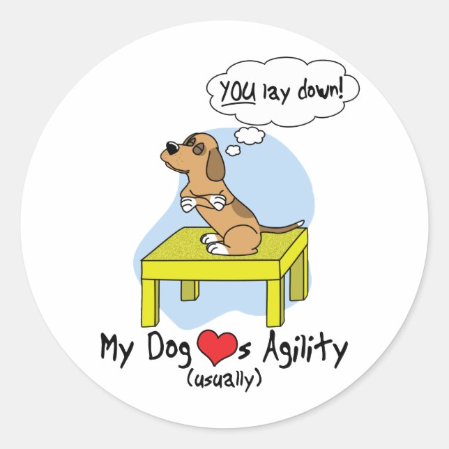 Pause Table Agility Humour Classic Round Sticker (Front)
