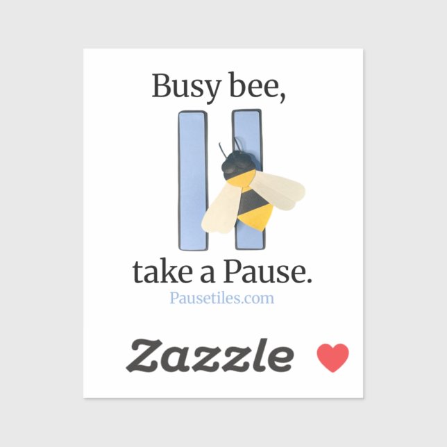 Pause Tiles "Busy Bee" App Icon Sticker  (Sheet)