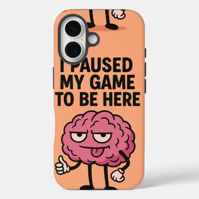 "Paused Game Brain – Gaming Mode Activated" Case-Mate iPhone Case (Back)