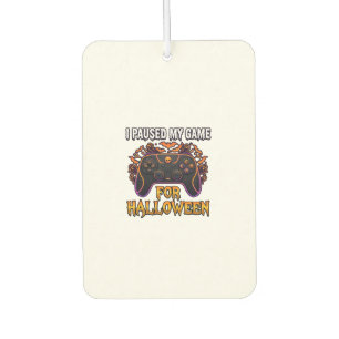 Paused Game Halloween Controller Bats Ghosts_1 Car Air Freshener