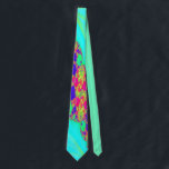 Paved Gizzard Fractal Design 6 Tie<br><div class="desc">neon, teal, purple, yellow, psychedelic</div>