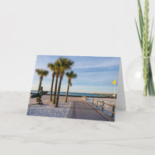 Paved Walkway To Pensacola Beach Greeting Card