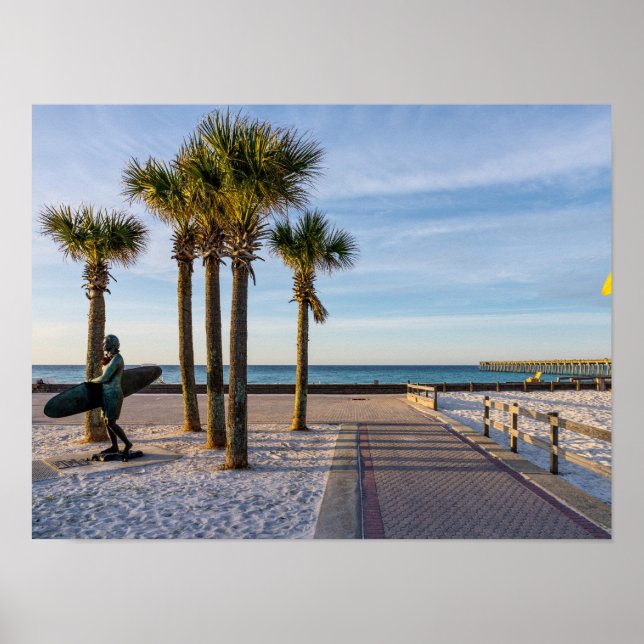 Paved Walkway To Pensacola Beach Poster (Front)