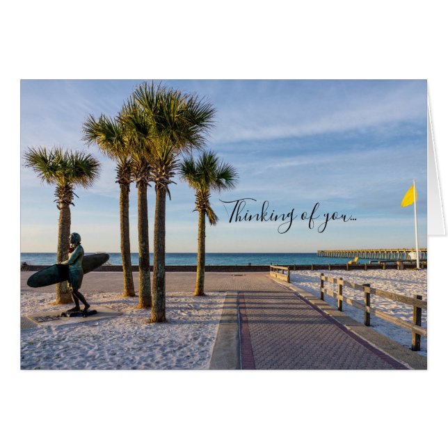 Paved Walkway To Pensacola Thinking Of You Card (Front Horizontal)