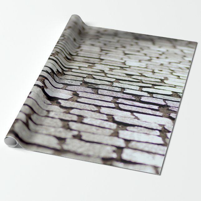 Pavement cobblestones walkway wrapping paper (Unrolled)