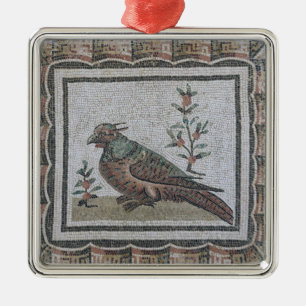 Pavement depicting a pheasant metal tree decoration