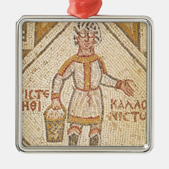 Pavement detail of a builder metal tree decoration (Front)