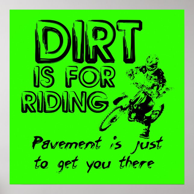 Pavement Dirt Bike Motocross Poster (Front)