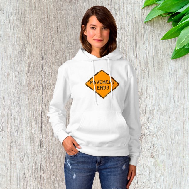 Pavement Ends Road Sign Traffic Warning Hoodie (Creator Uploaded)
