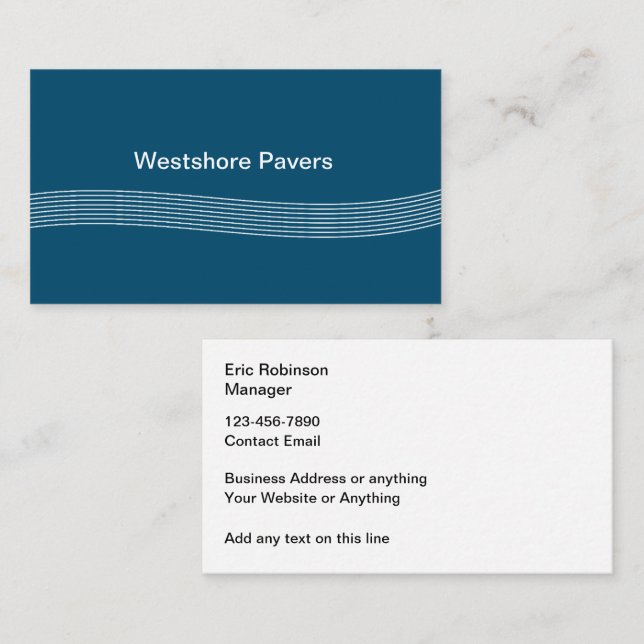 Pavers Construction Business Cards (Front/Back)