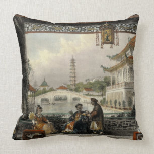 Pavilion and Gardens of a Mandarin near Peking, fr Cushion